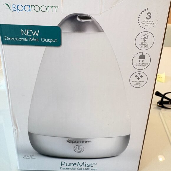 New!!! Sparoom PureMist Essential Oil Ultrasonic Aromatherapy Diffuser - Picture 6 of 7